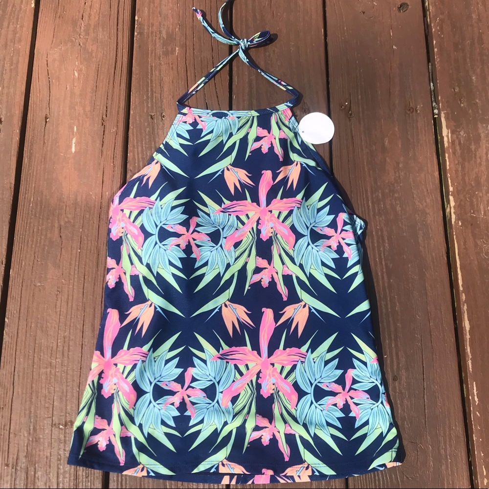 Floral print Bobbie Brooks tankini top.